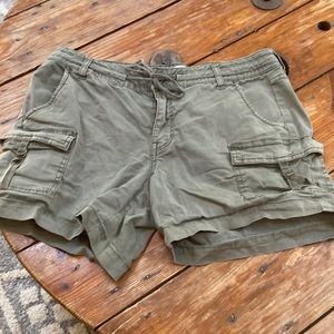 Green cargo shorts